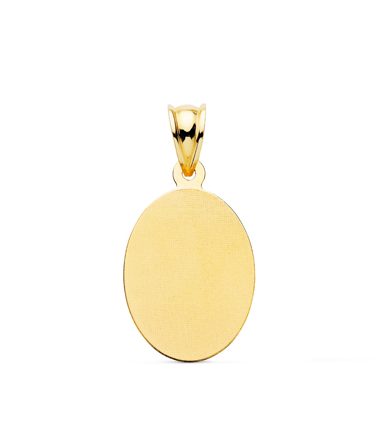 Medalla 18K V. Guadalupe México 21mm Oval Brillo - Colgante personalizado