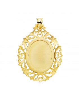 Medalla Cerco Virgen de Guadalupe México 18K 39mm - comprar joyas online