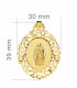 Médaille Entourée Vierge Guadalupe Mexique 18K 39mm