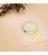Bague solitaire Milanesse diamants 0.100 ct or blanc. Bague or 18 carats. Bijoux en ligne.