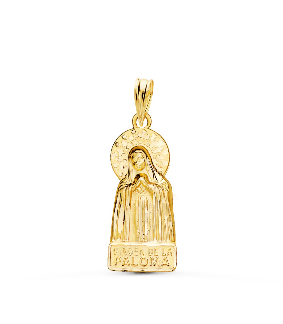 Medalla Virgen de la Paloma Silueta Oro 18K 20mm