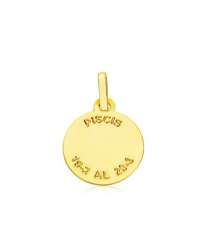 Pendentif Zodiaque Poisson sculpté 18 Carats 13mm