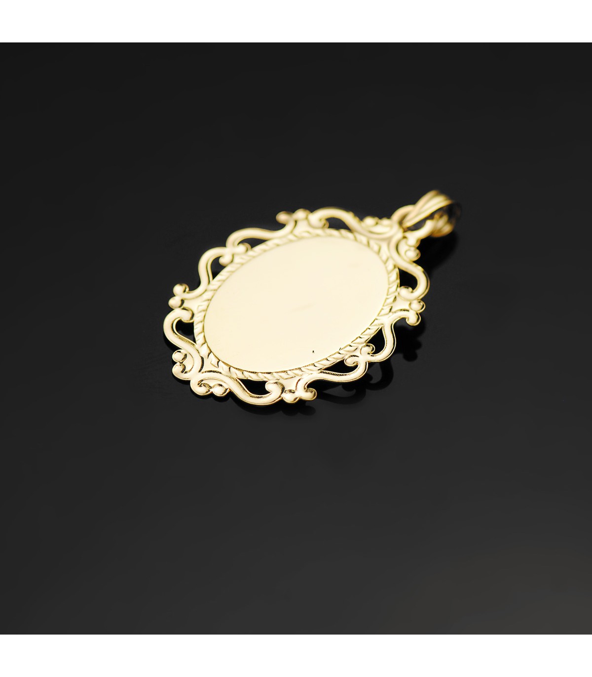 Vergine cornice oro giallo 18Kt 31MM