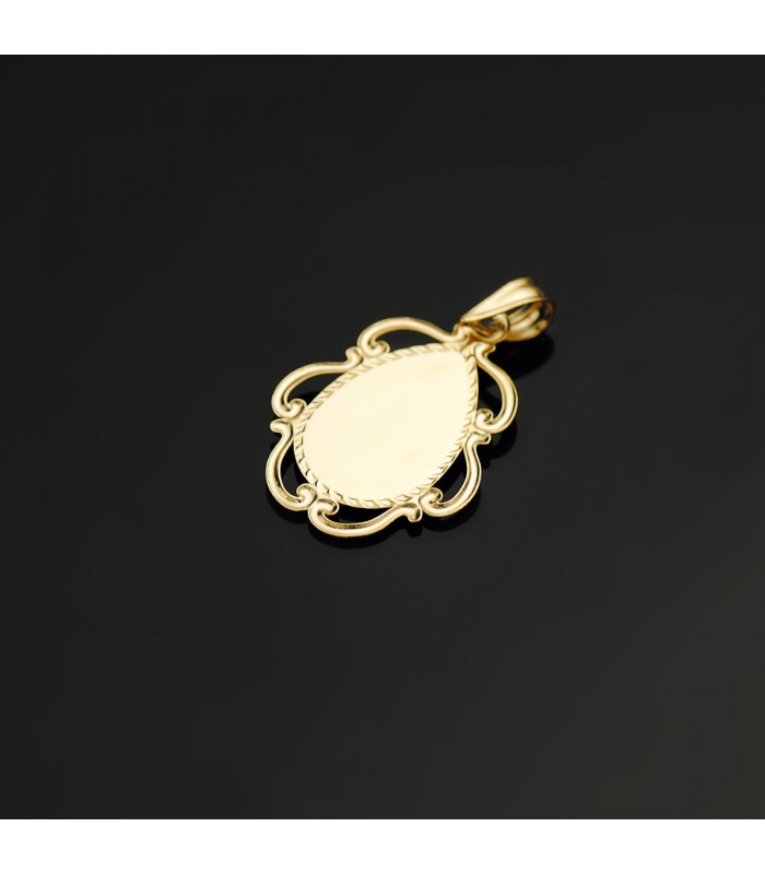 Medalla Marco Virgen Niña Oro 18K 22MM
