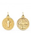St. Benedikt Medaille Anhänger 18K Gold P8098-824