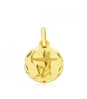 Pendentif Zodiaque Sagittaire sculpté 18 Carats 13mm