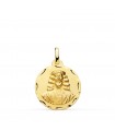 Runder Anhänger Jesus Gold 18 Karat P7141-318