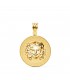 Medalla Medusa Oro 18K 20 mm Brillo | colgante personalizado con grabado laser
