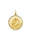 Médaille Saint Antoine 18 Carats Oro 18K 24mm Biseau