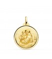 Medalla San Antonio Oro 18K 24mm Bisel