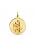 Medalla San Cristóbal Oro 18K 22mm Bisel - medalla religiosa