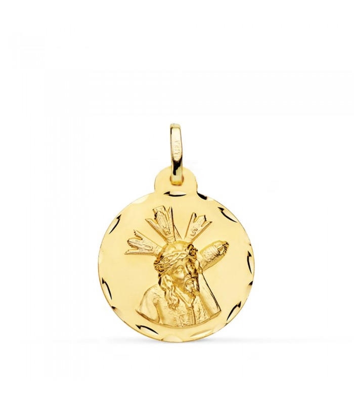 Medalla Jesús del Gran Poder 18K 20mm Tallada