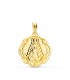 Medalla Virgen Rocío Oro 18K 22mm Pandereta
