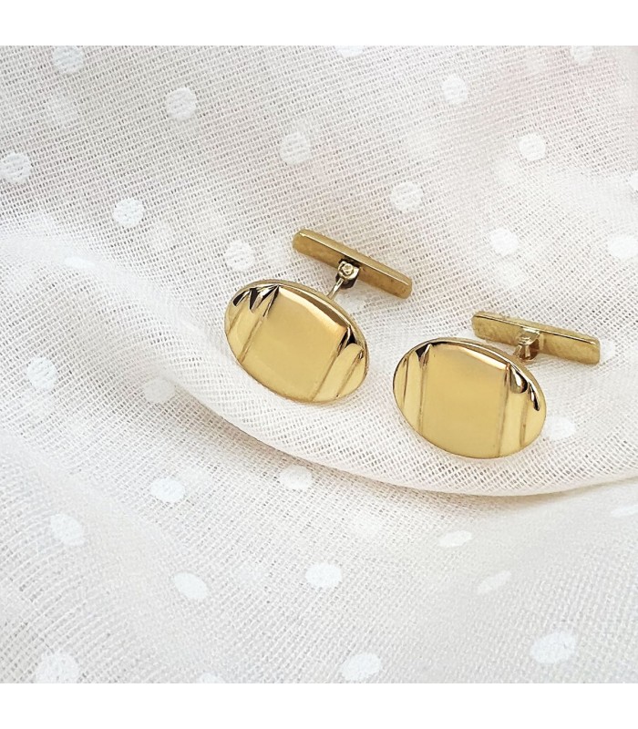 Gemelos Romain Oro Amarillo 18K, gemelos hombre camisa