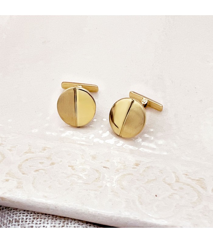 Boutons de manchette Jacques Or Jaune 18K