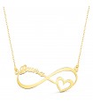 Collana Nome infinito e cuore oro 18kt