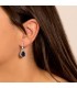 Boucles d'oreilles Daphne Or Blanc 18K Pierre Bleue