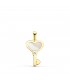 Colgante Llave Corazón Nácar Oro 18K - colgantes enamorados - colgante pareja