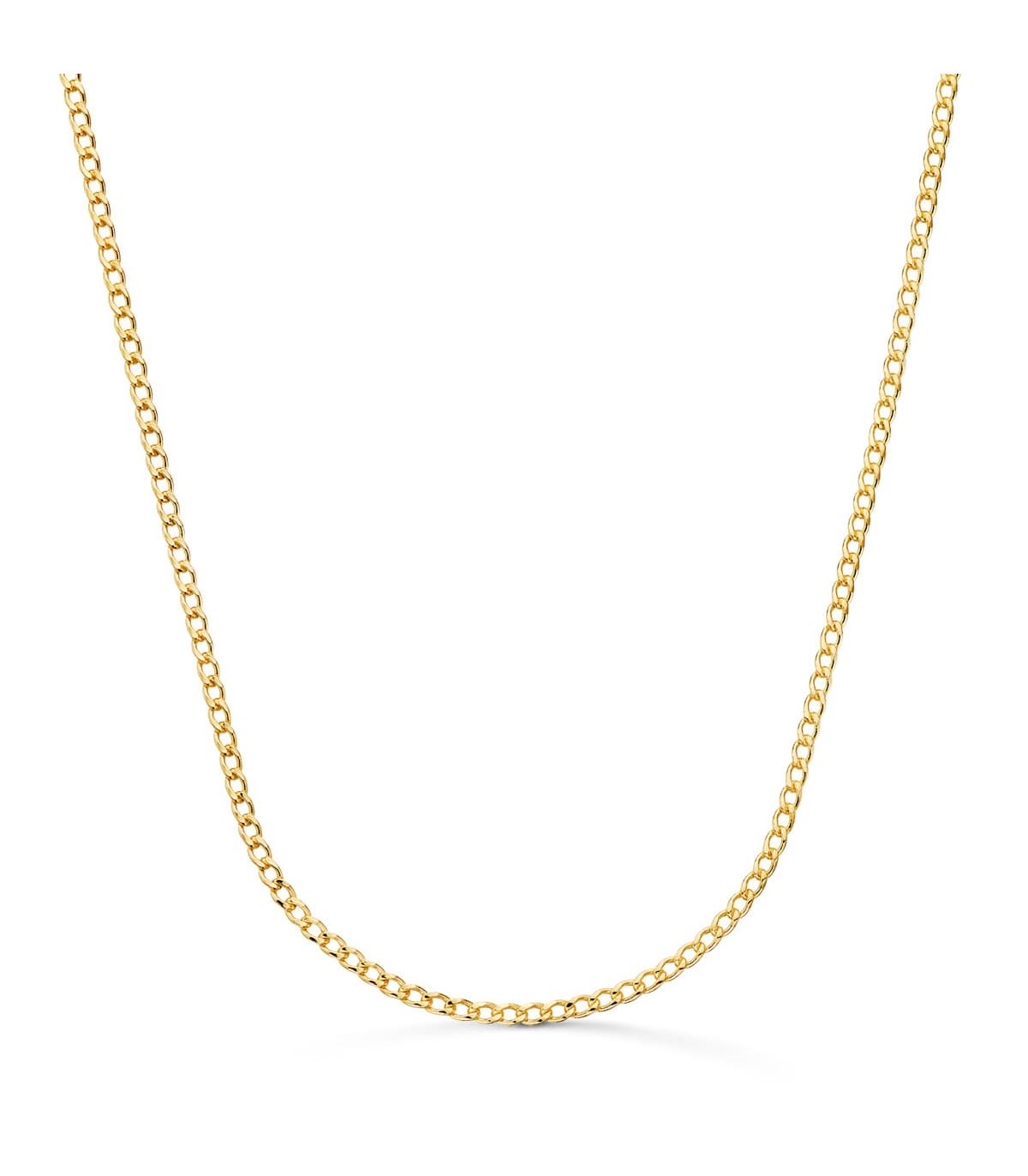 Chaîne Gourmette 2 mm Or 18K 50 cm - bijouterie en ligne