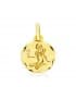 colgante horóscopo Virgo tallado 13mm medalla signo del zodiaco oro amarillo 18k