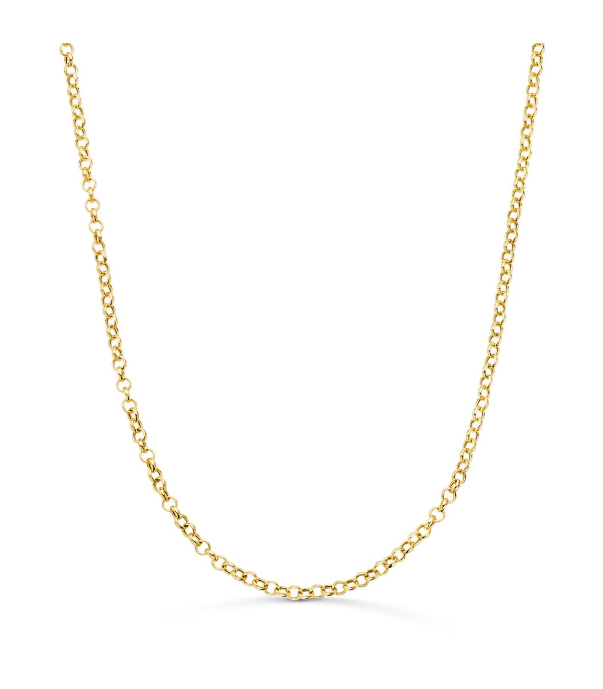 Catenina maglia Rolo' 2,5 mm oro giallo 18kt 50 cm, collane da donna gioielleria Alda