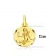 colgante horóscopo Virgo tallado 13mm medalla signo del zodiaco oro amarillo 18k