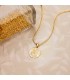 Médaille Vierge nacre 18 K