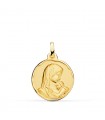 Madonna mit Kind Medaille 750 Gold P9807-018