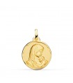 Medalla Virgen Dulce Madre Oro 18k 18mm