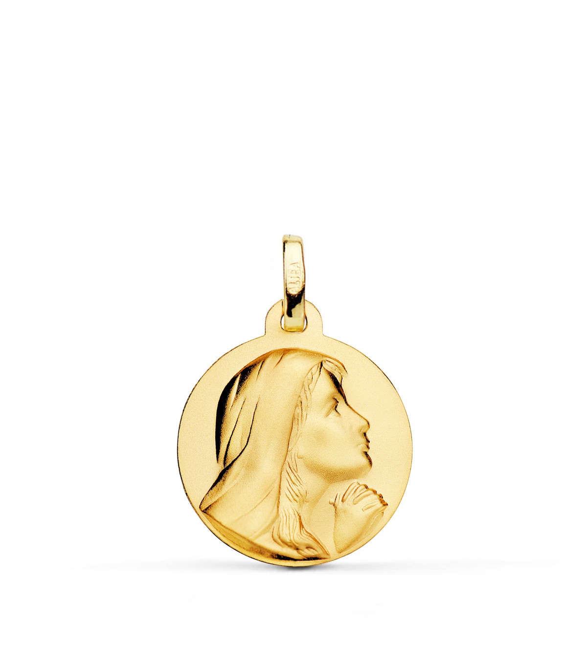 Médaille Vierge Marie 18K 18 mm Médaille religieuse