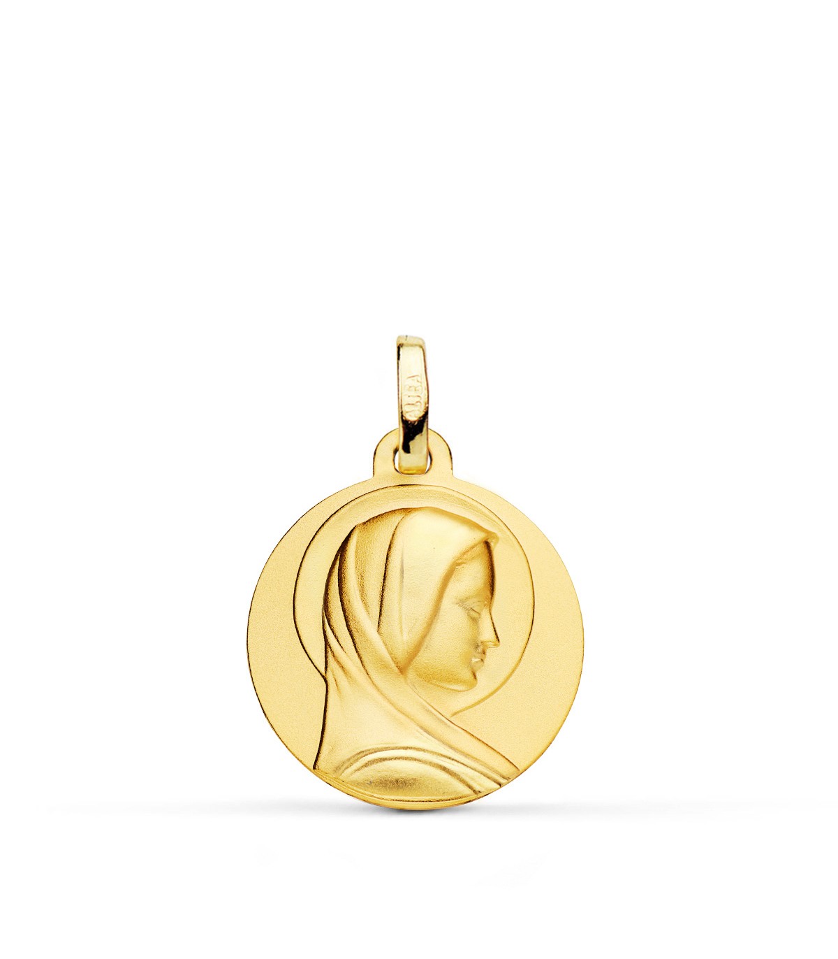 Médaille Vierge Marie au voile Or 18K 18mm