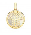 Pendentif Main de Fatma Nacre Or Jaune 18 K 20 MM