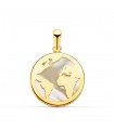 Pendentif Femme Or 18 K Nacre 17 mm