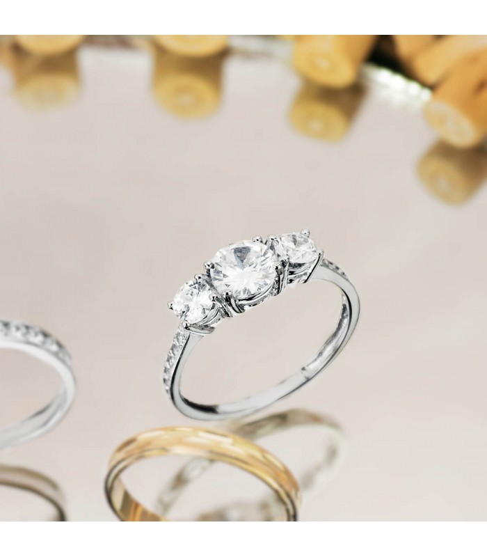 Trilogie Femme Or Blanc 18K Gretha