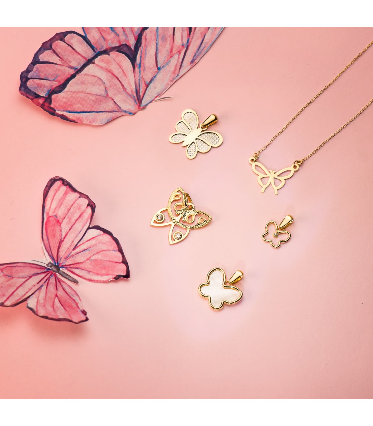 Gargantilla Butterfly 18 Ktes