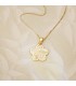 Ciondolo Fiore con madreperla, in oro giallo 18 Kt 17 mm - Gioielli donna