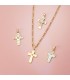 Croix nacrée or jaune 18 K | Pendentifs croix baptême et femme