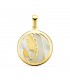 Médaille Vierge nacre 18 K