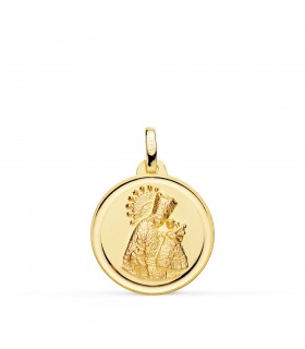 Medalla escapulario Virgen Desamparados y Corazón de Jesús 18mm Bisel - medallas religiosas católicas