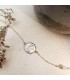 Pulsera Mano de Fátima Oro - Pulsera mujer nácar