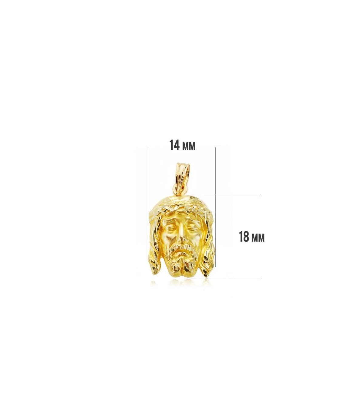 Cabeza Santo rostro 18x14mm