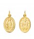Medaglia ovale Madonna Miracolosa oro 18kt 20mm