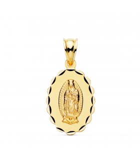 Médaille 9K V. Guadalupe Mexique 21mm Oval Facettée