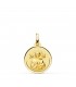 Medalla Virgen Perpetuo Socorro Oro 9K 16mm Bisel - joyas de 9 kilates