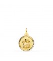 Médaille Notre-Dame du Perpétuel Secours Or 9K 12mm Diamanté