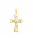 Croce scatolata Madreperla Oro giallo 18 carati 20 mm | Croci per bambini e donna