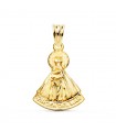 Médaille Vierge Mar Silhouette Or 18K 20mm