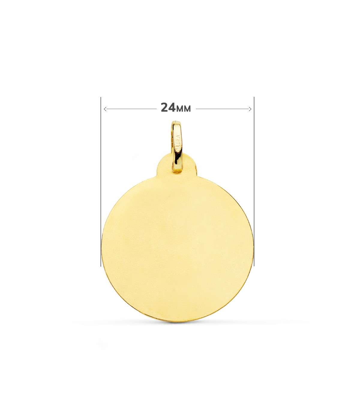 Anhänger rund 750er Gelbgold Jungfrau Maria P9192-124