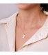 Collar personalizado silueta niño Oro 18K colgante mama, regalos para el dia de la madre