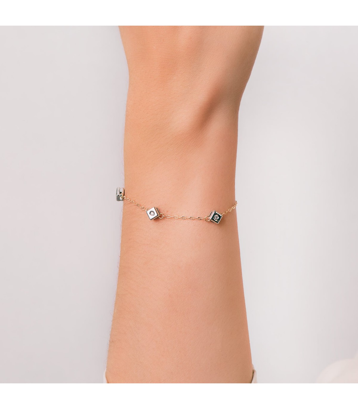Bracelet Diamants Chérie Or 18K 0.045 Ct.